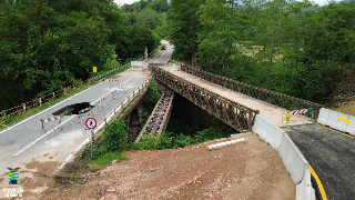 Ponte provvisorio sull’Oremo aperto al traffico in tempi record