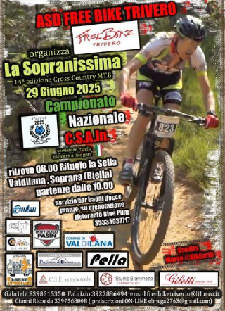 Trivero - Si prepara la 14ª Sopranissima: al Rifugio La Sella il Campionato Italiano MTB CSAIN