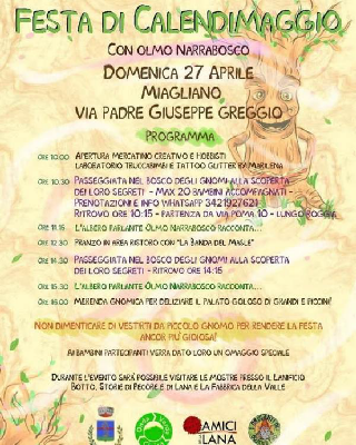 Miagliano - Olmo Narrabosco incanta i bambini alla Festa di Calendimaggio