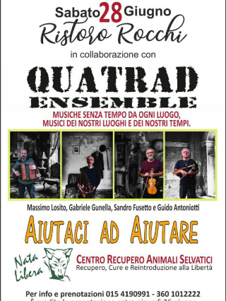 Graglia - Cena solidale con musica per aiutare gli animali feriti: al Ristoro Rocchi raccolta fondi per “Nata Libera”