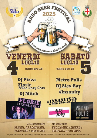 Salussola - Arro Beer Festival 2025: musica, birra e street food il 4 e 5 luglio