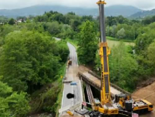 Biella-Pollone - Completato a tempo record il ponte bypass sul torrente Oremo