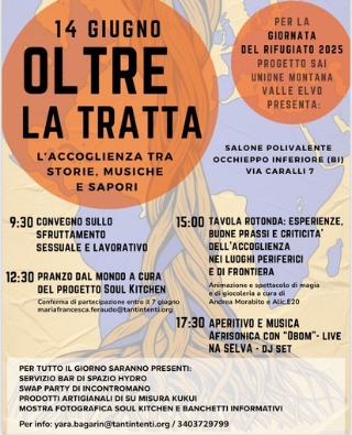 Occhieppo Inferiore - Giornata del Rifugiato con "Oltre la Tratta": un evento tra dibattito, sapori e musica