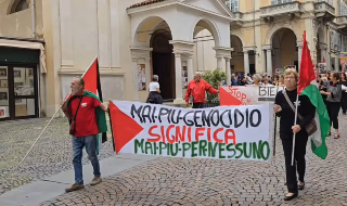 Biella - Manifestazione per la Palestina: un corteo di solidarietà nel centro città